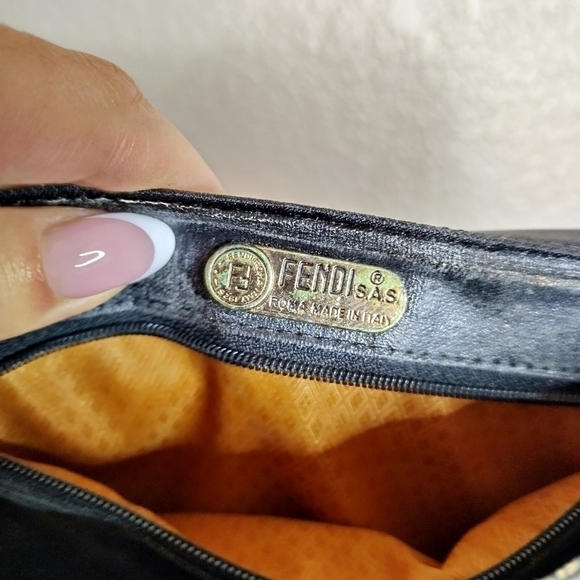 Vintage Fendi S.A.S. pequin ozmu stripe black crossbody bag - Picture 14 of 14